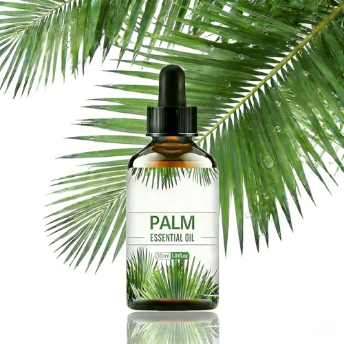 Aceite esencial de palma para el cuidado de la piel y el cabello, base multifuncional de aromaterapia para difusores de piel, altamente adaptable, fabricación de velas de jabón (1 botella)
