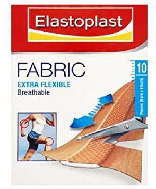 SIX PACKS of Elastoplast Fabric Extra Flexible Breathable 10 Pieces