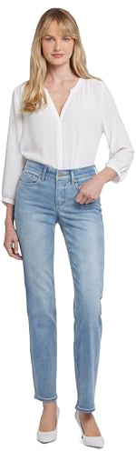 NYDJ - Vaqueros de corte recto Marilyn para mujer, Biscayne, 10 US