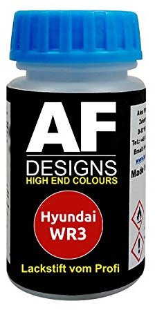 Alex Flittner Designs Lackstift für Hyundai WR3 Ultimate Red Perl schnelltrocknend Tupflack Autolack