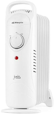 Orbegozo RO 1020 - Radiador de aceite Junior, Protección Sobrecalentamiento, Silencioso, Asa de transporte, 1000 W