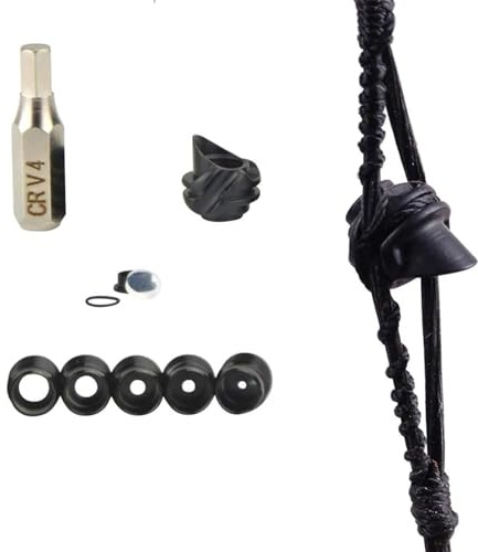 AMEYXGS Tir à l'arc Peep Sights 37/45 degrés Viseur d'arc à poulies Peep Sight en Aluminium 6X 8X Clarifier Lens 1/8 1/16 1/32 3/32 3/64 Intérieur Core Aperture Kit (37degré_Noir, 8X)