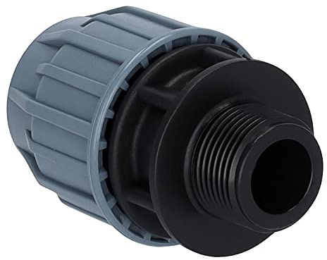 STEMAX-Wassertechnik: PP-Klemmverbinder, Klemmkupplung klemm x AG, PN16, Trinkwasserzertifiziert, DVGW, Größe: 25mm x 1“