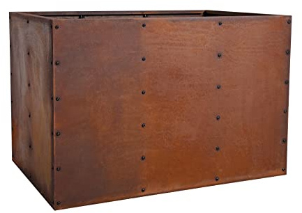 ESTEXO Hochbeet Pflanzkasten Edelrost Blumenkasten Pflanzbeet Blumenbeet Beet Stahl Pflanzkübel Blumenkübel Gartenbeet (120x80x80 cm)