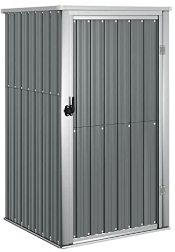 vidaXL Gerätehaus Grau 88x89x161 cm Verzinkter Stahl