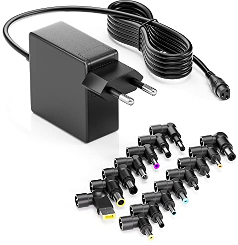 Basicvolt 65W Alimentatore Universale Notebook per Lenovo HP Dell Acer Asus Toshiba Samsung Sony Gateway Adattatore con 15 Connettori