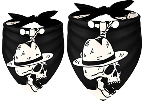 Hundehalstuch, Anker-Totenkopf-Haustierschal, Chiffon-Halstuch, Dreieck-Lätzchen, Zubehör für kleine, mittelgroße und große Hunde, Welpen, Haustiere, 2 Stück