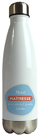 CADEAUX.COM - Gourde Isotherme Personnalisé L'école est Finie - Gourde en INOX - Cadeau Fin d'année - Cadeau Original - Idée Cadeau Personnalisé - Cadeau pour Femme - Cadeau Maitresse d'École