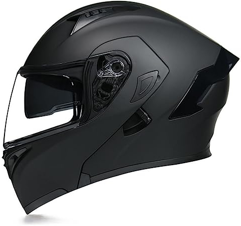 Motorradhelm Integralhelm Für Frauen Männer ECE-Zertifizierun Integriert Klapphelm Mit Doppelvisier Moped Street Racing Motocross Helm,Erwachsene Flip Vollvisierhelm 5,XXL:63-64CM