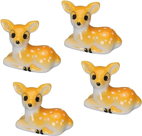 repose-baguettes, repose-baguettes en céramique, porte-baguettes en céramique Sika cerf, repose-baguettes antidérapant, porte-baguettes for couteau, fourchette, décoration de table animaux mignons-rou