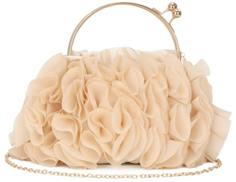 LHHMZ Clutch Bag mit Blumenmuster für Frauen Elegance Flower Abendtasche Hochzeitstasche Party Prom Handtaschen