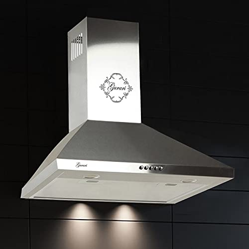 Gurari Dunstabzugshaube 50 cm GCH 147 IS 5 N Wandhaube Edelstahl | Sehr Saugstark 1000 m³/h Motor | Wandmontage Abzugshaube Umluftbetrieb oder Abluftbetrieb Kaminhaube