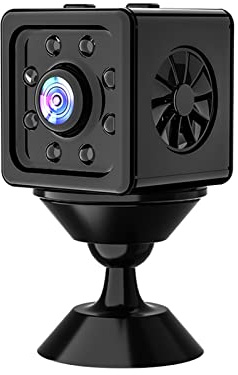 Webcam Cover Cámara de vigilancia NightVision WiFi Cámara IP inalámbrica Exterior 1080p Cámara de vigilancia Detección de Movimiento Webcam 7 (Black, One Size)