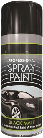 Inspired Essentials - Aerosol Spray Paint 400ml for Cars, Bikes, Vans, Metal, Wood - Professional Quality, Perfect Finish (1, Black Matt)