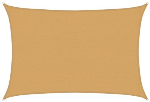 vidaXL Toldo de Vela Rectangular HDPE Arena 160 g/m² 2,5x4 m