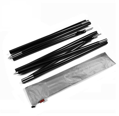 OZLCUA Tent Tarp Poles Set 2 pack Outdoor Ultralight Aluminium Alloy Sun Shelter Support Rod Pole tarp poles Warterproof Sail Shade Pole