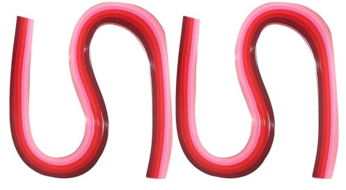 PATIKIL 540 x 3 mm Quilling Papierstreifen Papier Quilling, 240 Stück Origami Fröbelstern Papierstreifen Streifen Set für Kunst, DIY, Handarbeit, Weihnachten, Farbverlauf Rot