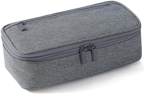 Auirshiky Federmäppchen,Großes Federmäppchen,Pencil Case,Unisex Federtasche Pencil Case,Schreibwaren mit Reißverschluss,Mäppchen für Schule Mädchen Jungen Büro Erwachsene (Grey)