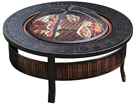 ABBNIA Bracieri da Esterno Falò da Esterno Pit da Giardino a Legna utilizzato per Barbecue in terrazza e Barbecue 81 cm / 31,8 