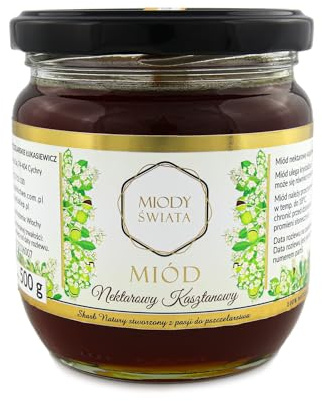 IMKERSHOP Natürlicher Kastanienhonig 500 g - Honig Imkerei Bienenhaltung - Kastanienhonig aus Italien und Frankreich – Antiseptische Wirkung, reich an Mineralien und ideal für Hautpflege