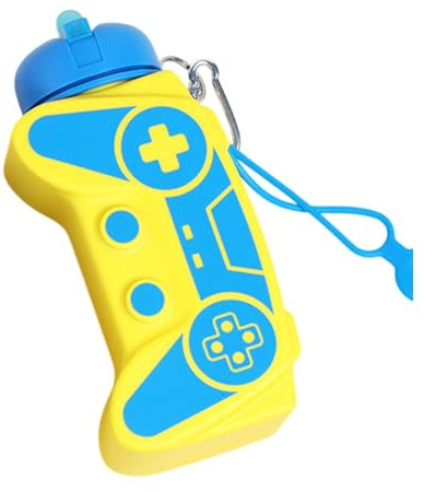 Foldable Water Bottles for Kids, Foldable Travel Water Bottles - Silicone Water Bottle Game Handle Drinking Bottle - Leakproof Travel Cup Water Cup