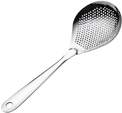 Cabilock Stainless Steel Slotted Spoon for Kitchen Mesh Sieve Serving Utensils Grease Strainer Easy to Clean Dishwasher Safe