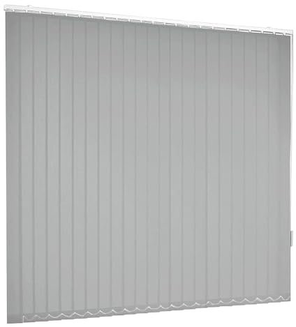 HDEYRSX Lamellenanlage Lamellenvorhang Grau Vertikaljalousie Blickdicht lichtdurchlässig Tür Fenster Lamellen Rollo Schiebegardine Verdunkelungsgardine,Mit Zubehör,Anpassbar (155cm x 210cm)