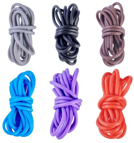 PandaHall - Cordino in gomma tubolare cavo da 12 m, 4 mm, supporto per punti, per la realizzazione di gioielli, braccialetti, collane, orecchini, fai da te, artigianato, foro: 2 mm