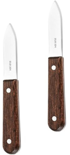 Mikinona 2pezzi Coltello per Ostriche e Vongole Capesante per Uso Utensile da Cucina Portatile per e Molluschi