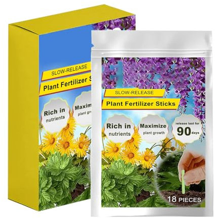 Fertilizzante Per Piante,Fertilizzante In Bastoncini | 18 Pezzi Nutrienti Naturali A Lento Rilascio Per Orto Giardino Fiori Alimentazione Continua Piante Da