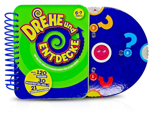 IMAGILAND Drehe & Entdecke Interaktives Rätselbuch (6–7 Jahre) | Mit Antwordrad - Selbstständig rätseln, lernen und kontrollieren