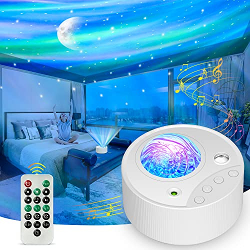 ibell Galaxy Projector Northern Aurora Lights, 14 Colors Sensory Lights Star Projector Night Light with White Noise/Timer, Galaxy Light for Bedroom, Gifts for Kids Adult