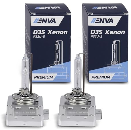 ENVA 2x Glühlampe Xenon Brenner D3S - PREMIUM -> +30% mehr Licht!