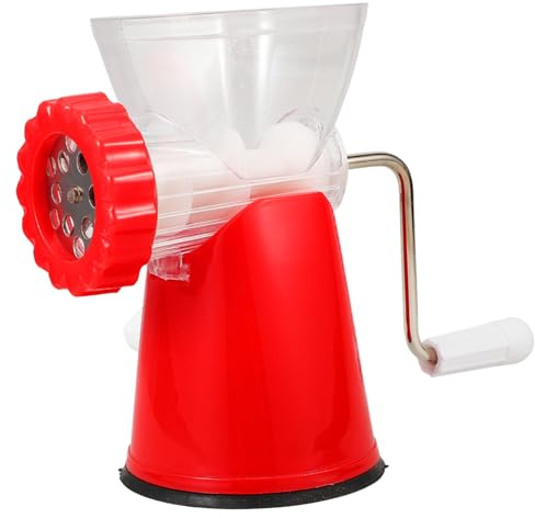 Hoement Picadora Manual Carne Multifuncional con Placas Fina y Gruesa Máquina para Embutir Salchichas Desmontable y Fácil Limpieza Uso Doméstico y Comercial