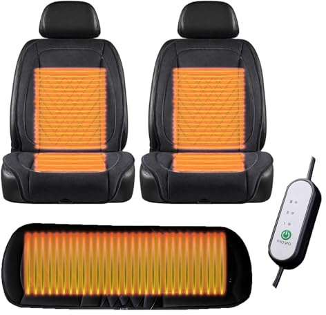 Super caldo 𝐬𝐞𝐝𝐢𝐥𝐞 𝐫𝐢𝐬𝐜𝐚𝐥𝐝𝐚𝐭𝐨 𝐚𝐮𝐭𝐨, Viene Fornito Con Una Pala Da Neve, Cuscino Lombare,Black-mainseat+auxiliaryseat+backseat