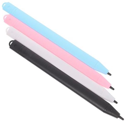 Lurrose Stylet pour Tablette Écriture LCD, Pack de 4 Stylets de Rechange, Compatible Tablettes Graphiques à Écran Tactile, pour Dessin et Prise de Notes, Usage Familial et Scolaire