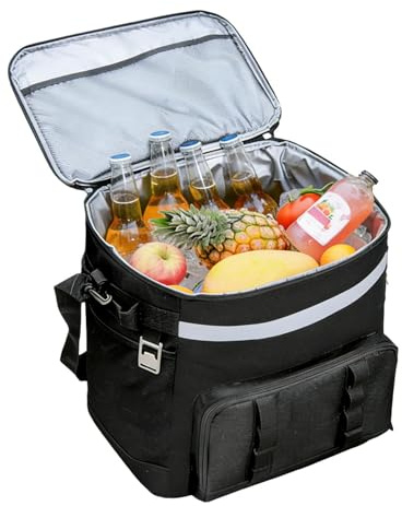 Cooler con Ruote,con Ruote e Manico Scatola Grande | 35L Cassetta Termica da Campeggio - Per Viaggi Outdoor, Spiaggia, Spesa, Giardino, Feste