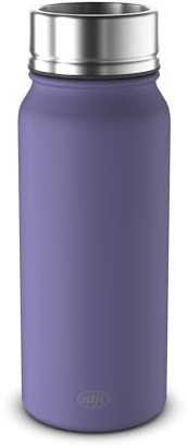 alfi PURE Thermobecher 0,50 l, 9 h heiß, iris bloom mat | 18 h kalt, auslaufsicher, Edelstahl Isolierbecher, 360° Trinköffnung, Kaffeebecher To Go, spülmaschinenfest, lila