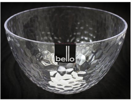 Bello Set of 4 Plastic Dimple Small Bowls Perfect for Parties 14x9cm