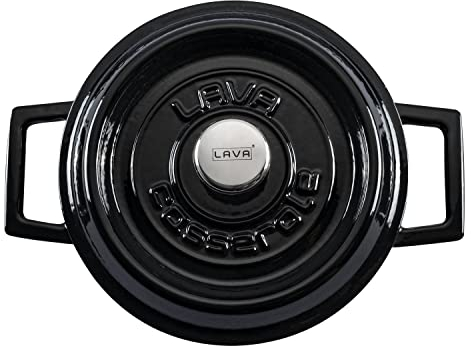 Lava Cookware LV Y TC 16 K2 pirofila Rotonda, Diametro 16 cm, in ghisa, Nero
