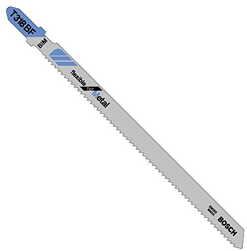 Bosch Professional 3x Stichsägeblatt T 318 BF Flexible for Metal (für Aluminiumrohre & -profile, Zubehör Stichsäge), D < 65 mm