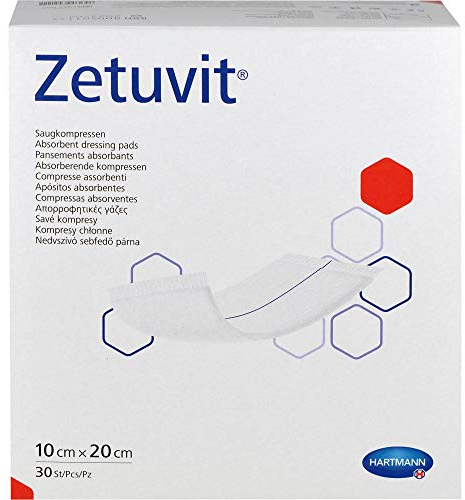 ZETUVIT Saugkompressen unsteril 10x20 cm