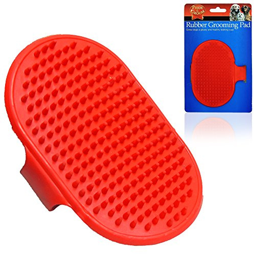DOG PET RUBBER GROOMING BRUSH PAD GLOSSY COAT IDEAL FOR ANY DOG CAT Fusion(TM)