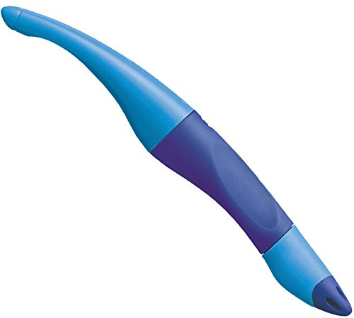 STABILO - Ergonomischer Tintenroller für Linkshänder - EASYoriginal in dunkel-/hellblau - Einzelstift - Schreibfarbe blau (löschbar) - inklusive Patrone