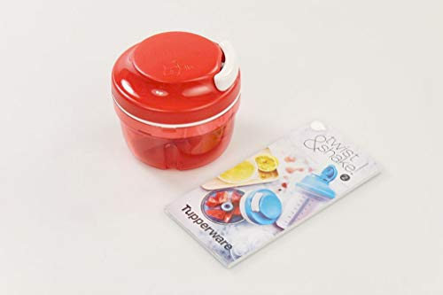 TUPPERWARE Chef Turbo-Chef rot D158 Zwiebelschneider + Rezeptkarte Twist&Shake
