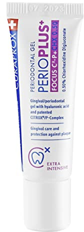 Curaprox Perio Plus Focus Gel, Weiß, Swiss Design | Milder Zitrusgeschmack, Gezielte Zahnfleischpflege Mit CHX & Hyaluronsäure, 10-Ml-Tube