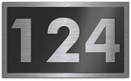 Premium Designer Hausnummer aus Edelstahl | viele Farben: Anthrazit - Grau - Schwarz - Weiß - Rot | Rostfrei & wetterfest - individuell - Hausnummernschild zwischen klein L und groß XXL wählbar
