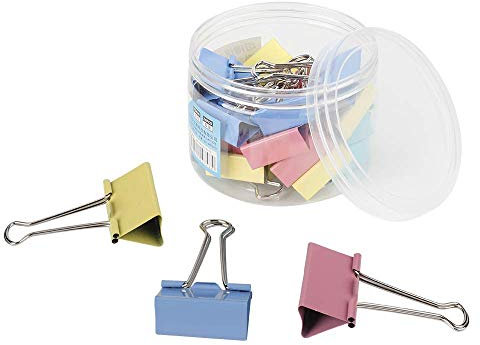 Clip de carpeta de metal Abrazadera de cola larga de múltiples colores Archivo de documento de documento Organizador de cola de milano Suministros de oficina escolar(32mm(24pcs))