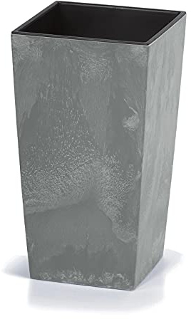 Deuba® Blumentopf 49L 61x32,5x31,5cm Betonoptik Inkl. Einlegeboden Indoor Outdoor Blumenkasten Pflanzkübel Grau