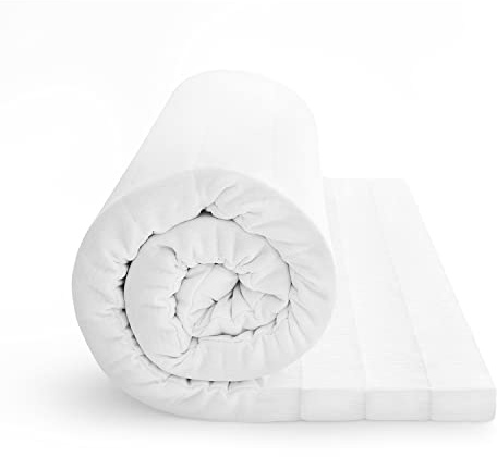 Mister Sandman Matratzenauflage Topper 100x190, Kaltschaum, Weiß, Atmungsaktiv, Allergen-schutz, Maschinenwäsche, Queen (100 x 200 cm), Einzelbett